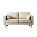 Divano 2 posti beige in poliestere con struttura in multistrato rettangolare 148 x 82 x 84 cm